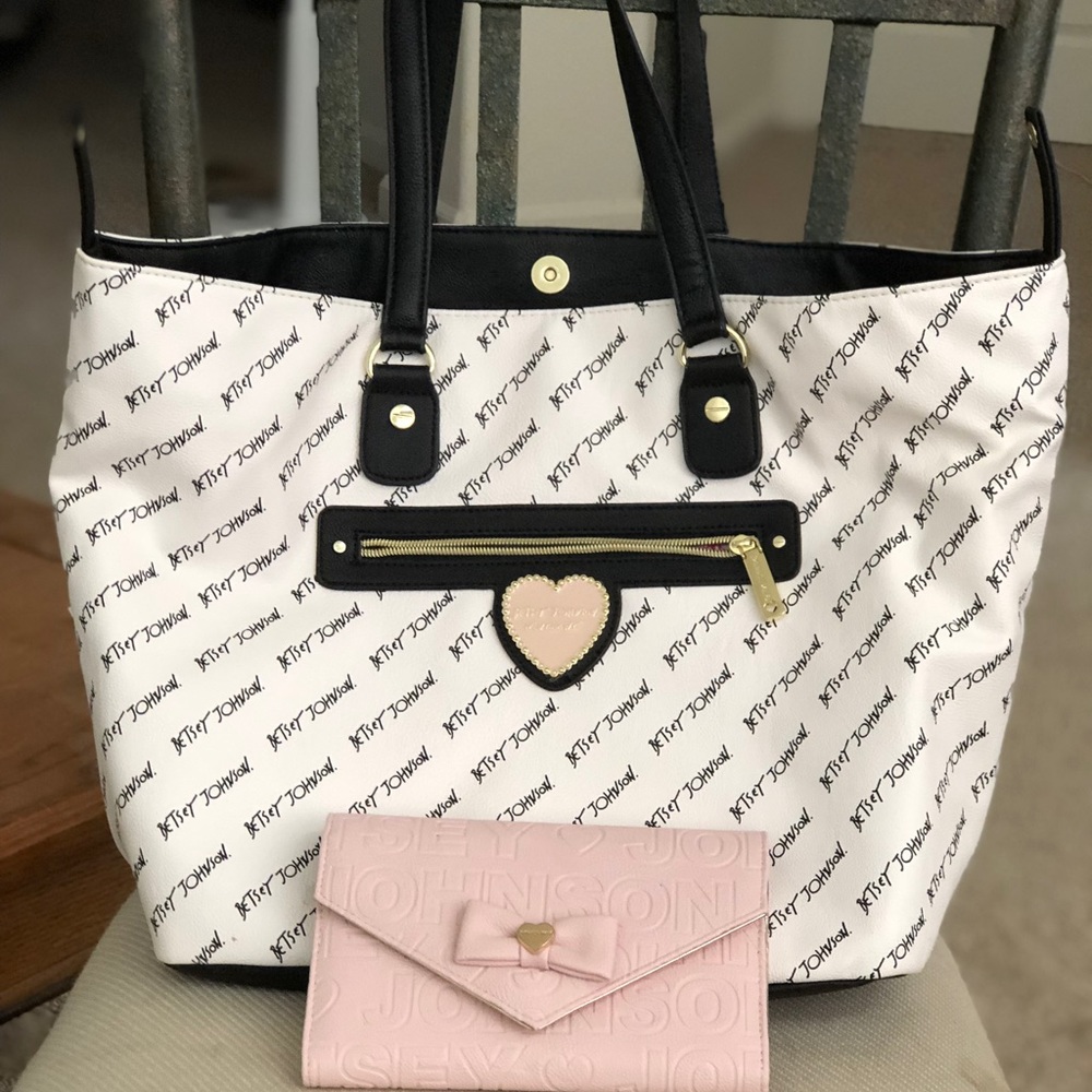 Betsey Johnson large tote and wallet